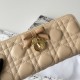 Replica Perfetta Portafoglio con cerniera Dior Lady Dior Voyageur albicocca Imitazione Outlet