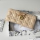 Replica Perfetta Portafoglio con cerniera Dior Lady Dior Voyageur albicocca Imitazione Outlet