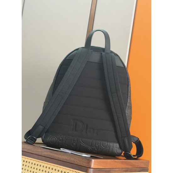 Replica Perfetta Zaino Dior Rider con cerniera Oblique Nero Imitazione Outlet