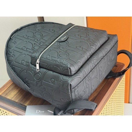 Replica Perfetta Zaino Dior Rider con cerniera Oblique Nero Imitazione Outlet
