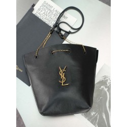 Replica Perfetta Borsa a secchiello YSL Saint Laurent Pochon nero Imitazione Outlet