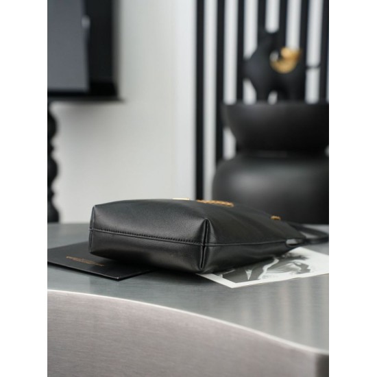 Replica Perfetta Borsa a secchiello YSL Saint Laurent Pochon nero Imitazione Outlet
