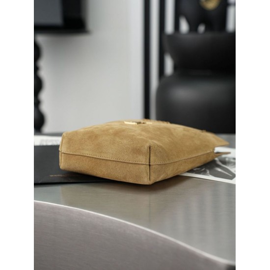 Replica Perfetta Borsa a secchiello YSL Saint Laurent Pochon marrone Imitazione Outlet