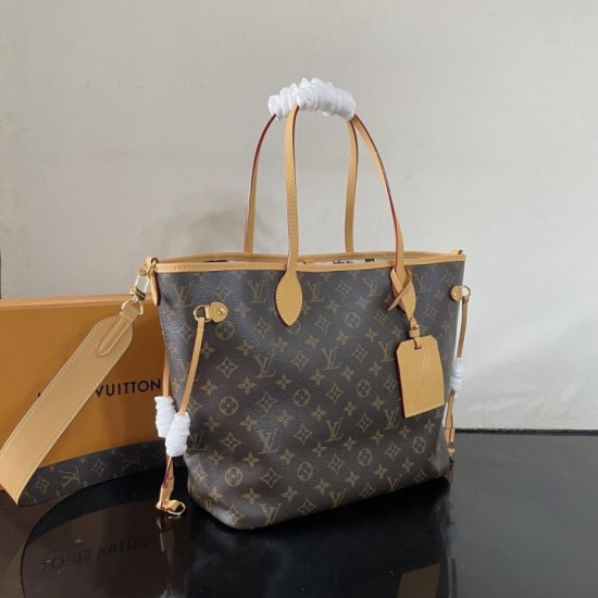 Replica Perfetta Borsa Louis Vuitton Neverfull Inside Out M28376 marrone Imitazione Outlet