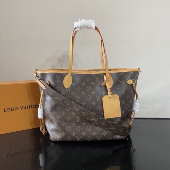 Replica Perfetta Borsa Louis Vuitton Neverfull Inside Out M28376 marrone Imitazione Outlet