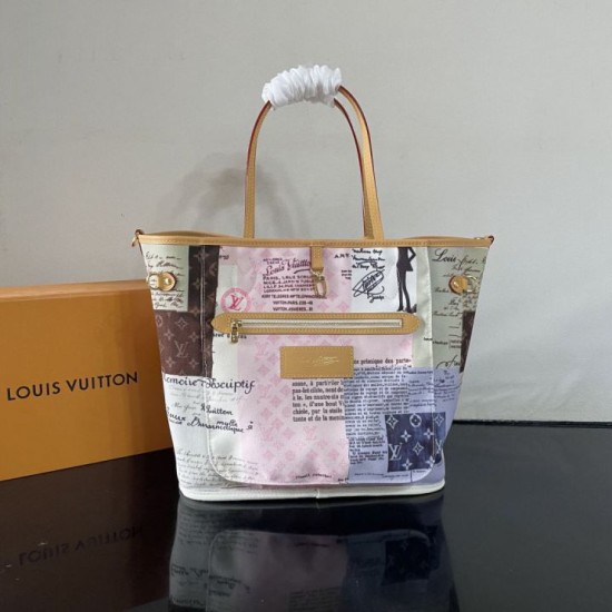 Replica Perfetta Borsa Louis Vuitton Neverfull Inside Out M28376 marrone Imitazione Outlet