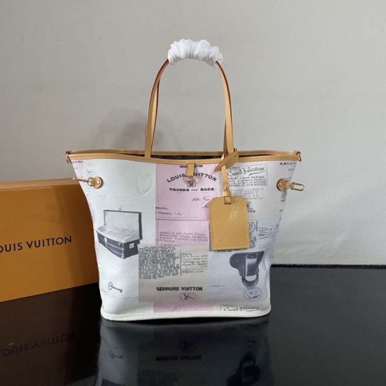 Replica Perfetta Borsa Louis Vuitton Neverfull Inside Out M28376 marrone Imitazione Outlet