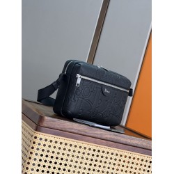 Replica Perfetta Borsa a tracolla Dior Rider con cerniera Nero Imitazione Outlet