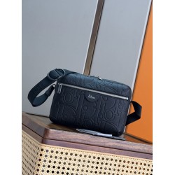 Replica Perfetta Borsa a tracolla Dior Rider con cerniera Nero Imitazione Outlet