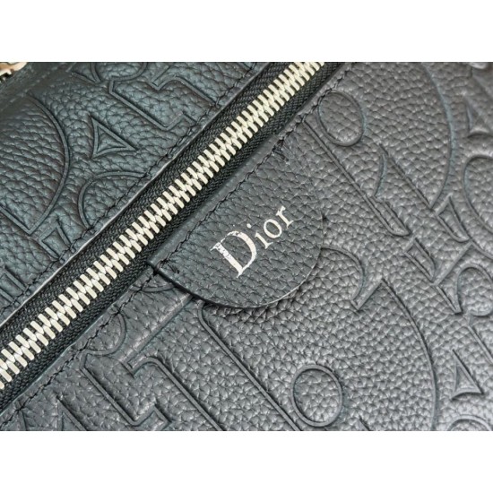 Replica Perfetta Borsa a tracolla Dior Rider con cerniera Nero Imitazione Outlet