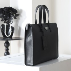 Replica Perfetta Borsa tote Prada Saffiano 2VG039 nera Imitazione Outlet
