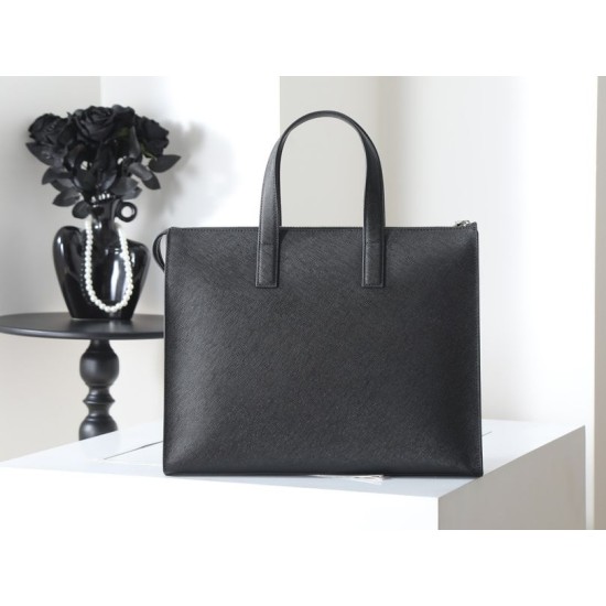 Replica Perfetta Borsa tote Prada Saffiano 2VG039 nera Imitazione Outlet