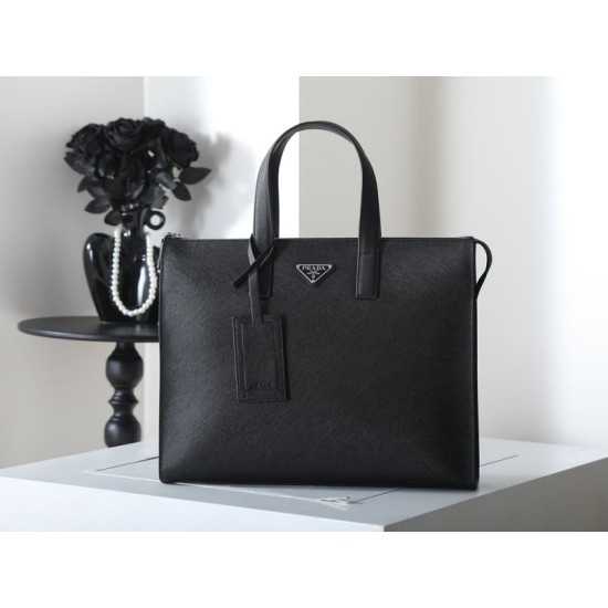 Replica Perfetta Borsa tote Prada Saffiano 2VG039 nera Imitazione Outlet