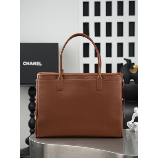 Replica Perfetta Borsa tote Chanel AS6289 Jennie marrone Imitazione Outlet