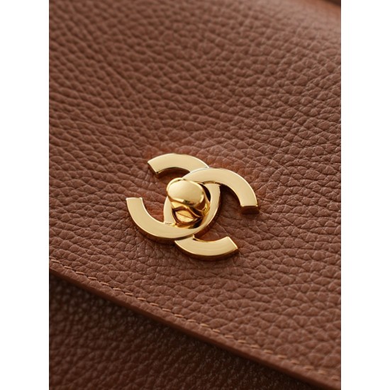 Replica Perfetta Borsa tote Chanel AS6289 Jennie marrone Imitazione Outlet