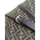 Replica Perfetta Borsa shopper Tote Fendi FF jacquard marrone Imitazione Outlet
