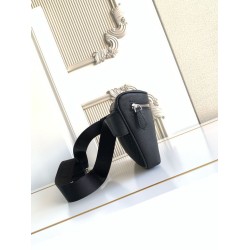 Replica Perfetta Marsupio Fendi FF in tessuto Nero Imitazione Outlet