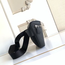 Replica Perfetta Marsupio Fendi FF in tessuto Nero Imitazione Outlet
