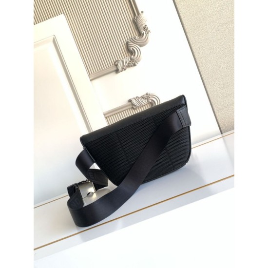 Replica Perfetta Marsupio Fendi FF in tessuto Nero Imitazione Outlet