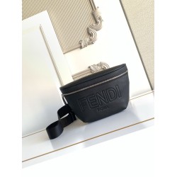 Replica Perfetta Marsupio Fendi FF in tessuto Nero Imitazione Outlet