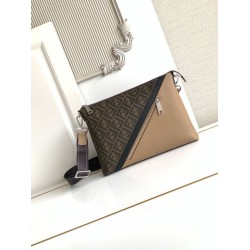Replica Perfetta Borsa a tracolla Fendi con logo diagonale FF Imitazione Outlet