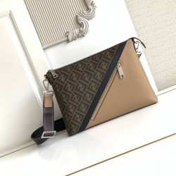 Replica Perfetta Borsa a tracolla Fendi con logo diagonale FF Imitazione Outlet