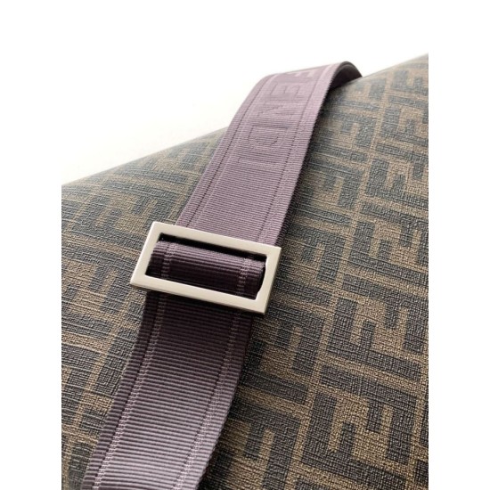 Replica Perfetta Borsa a tracolla Fendi con logo diagonale FF Imitazione Outlet