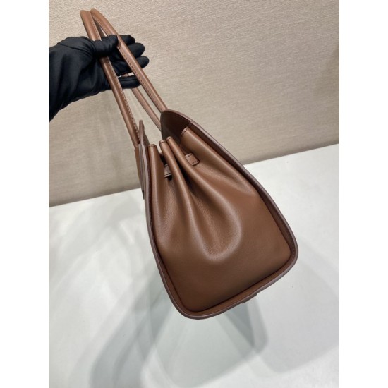 Replica Perfetta Borsa tote Prada Palisander 1BG606 Marrone Imitazione Outlet