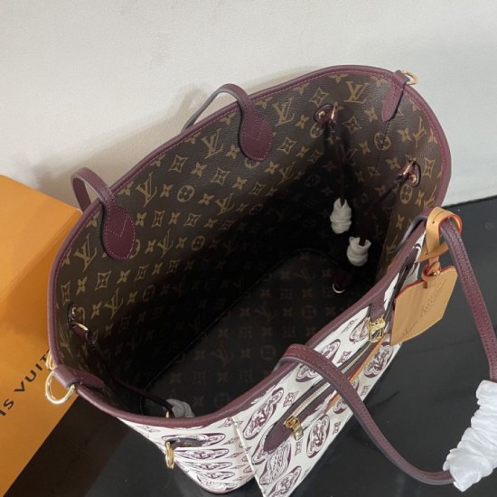 Replica Perfetta Borsa Louis Vuitton M28377 Neverfull Inside Out MM  Imitazione Outlet