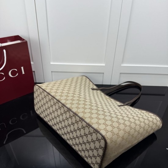 Replica Perfetta Borsa tote Gucci 874745 GG in tela marrone Imitazione Outlet