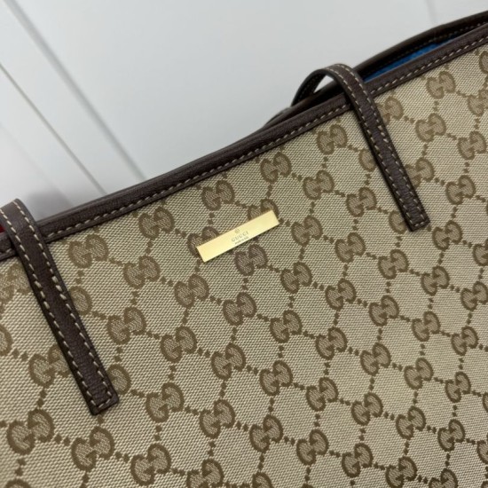 Replica Perfetta Borsa tote Gucci 874745 GG in tela marrone Imitazione Outlet