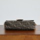Replica Perfetta Borsa Fendi Medio Baguette tessuto jacquard FF marrone Imitazione Outlet