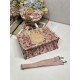 Replica Perfetta Ricamo della borsa tote Dior Book con medaglione Dior Rosa Imitazione Outlet