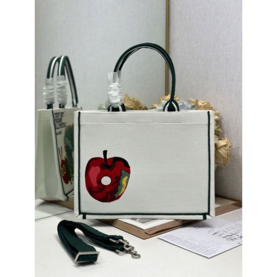 Replica Perfetta Borsa shopping Dior Book Tote con design a bruco e tracolla Imitazione Outlet