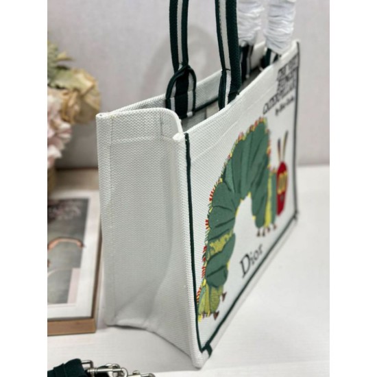 Replica Perfetta Borsa shopping Dior Book Tote con design a bruco e tracolla Imitazione Outlet