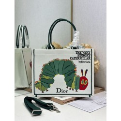 Replica Perfetta Borsa shopping Dior Book Tote con design a bruco e tracolla Imitazione Outlet