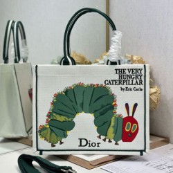 Replica Perfetta Borsa shopping Dior Book Tote con design a bruco e tracolla Imitazione Outlet