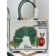 Replica Perfetta Borsa shopping Dior Book Tote con design a bruco e tracolla Imitazione Outlet