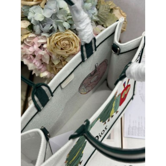 Replica Perfetta Borsa shopping Dior Book Tote con design a bruco e tracolla Imitazione Outlet