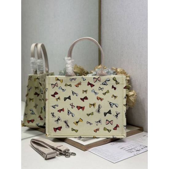 Replica Perfetta Borsa shopping Dior Book Tote con fiocco e tracolla Imitazione Outlet