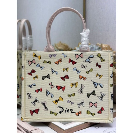 Replica Perfetta Borsa shopping Dior Book Tote con fiocco e tracolla Imitazione Outlet