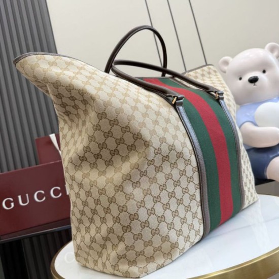 Replica Perfetta Borsa da viaggio Gucci 874979 GG marrone Imitazione Outlet