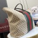 Replica Perfetta Borsa da viaggio Gucci 874979 GG marrone Imitazione Outlet