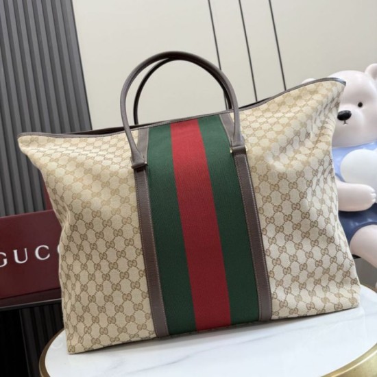 Replica Perfetta Borsa da viaggio Gucci 874979 GG marrone Imitazione Outlet