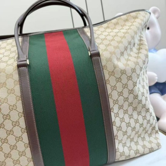 Replica Perfetta Borsa da viaggio Gucci 874979 GG marrone Imitazione Outlet