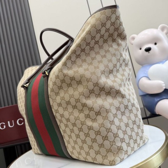 Replica Perfetta Borsa da viaggio Gucci 874979 GG marrone Imitazione Outlet