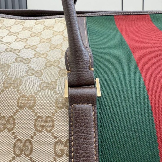 Replica Perfetta Borsa da viaggio Gucci 874979 GG marrone Imitazione Outlet