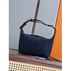 Replica Perfetta Pochette Dior Jett Dior Oblique jacquard nero Imitazione Outlet