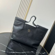 Replica Perfetta Borsa tote Chanel piccola preppy AS6058 Nera Imitazione Outlet