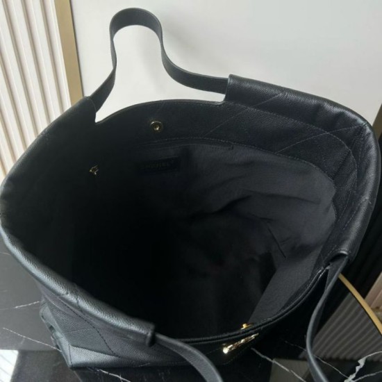 Replica Perfetta Borsa tote Chanel piccola preppy AS6058 Nera Imitazione Outlet